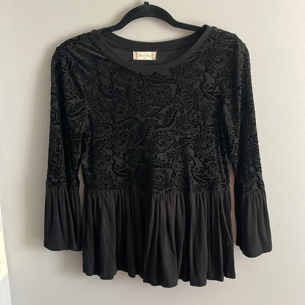 Altar’d State velvet peplum top